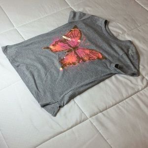 Grey butterfly shirt